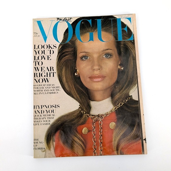 Vogue Other - Vogue Magazine January 15 1969 Vintage Fashion Veruschka